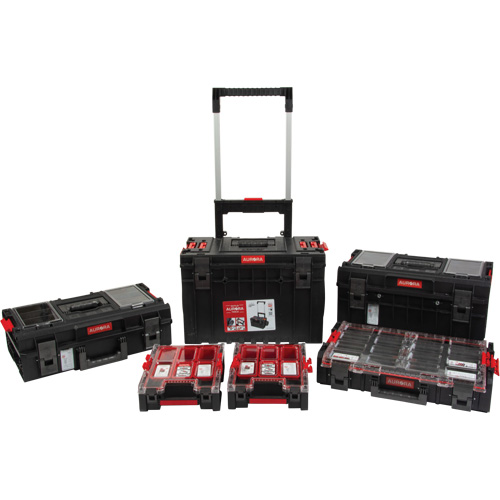 Ensemble de d&eacute;part roulant de coffres &agrave; outils Arx de 5 morceaux, 25-1/5" x 19" x 54-3/5", Noir Mukwa Safety Services