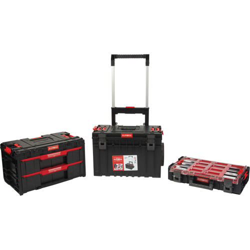 Ensemble de d&eacute;part roulant de coffres &agrave; outils Arx de 3 morceaux, 25-1/5" x 19" x 42-2/5", Noir Mukwa Safety Services