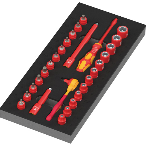 Insert en mousse pour jeu avec cliquet 8007 A VDE Zyklop VDE 1, 1000 V, 30 M Mukwa Safety Services