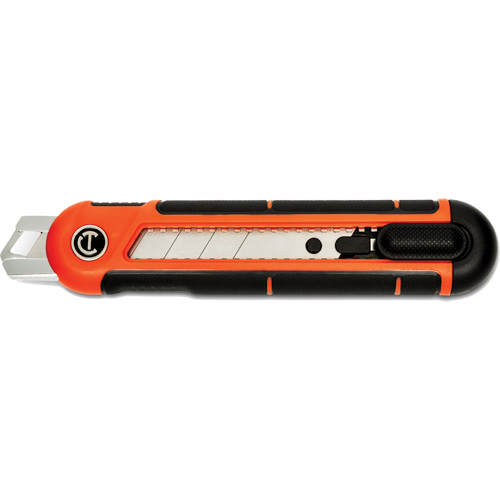 Couteau r&eacute;tractable &agrave; lame cassable de 25 mm, Acier, Prise en Plastique Mukwa Safety Services