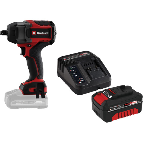 Cl&eacute; &agrave; chocs professionnelle sans fil avec batterie 4 Ah PXC et ensemble de d&eacute;part de chargeur, 18 V, Mandrin 1/2" Mukwa Safety Services
