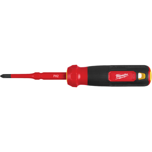 2-in-1 1000V Insulated Flip Shank Multi-Bit Screwdriver, 8-4/5" L, Cushion Grip Handle Mukwa Safety Services