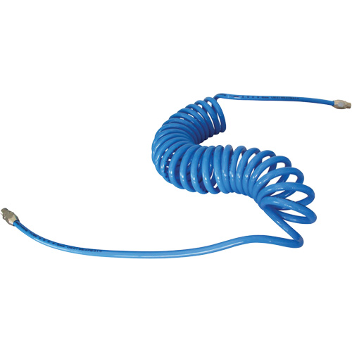 MAXAIR Coiled Hose, Air, 1/4" ID x 50' L, Polyurethane Mukwa Safety Services