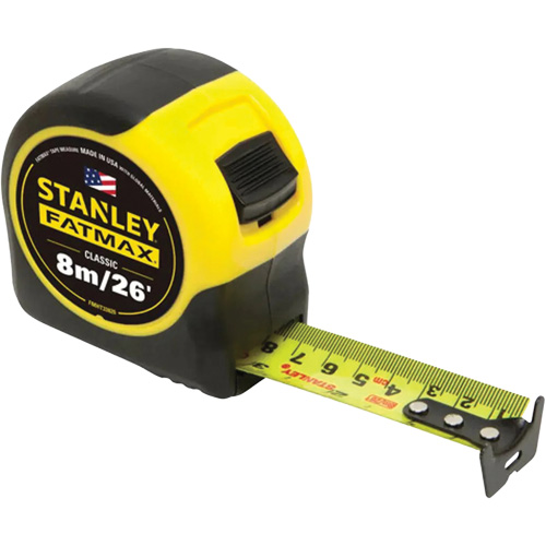 Ruban &agrave; mesurer FATMAX, 1-1/4" x 26'/8 m, Marques de goujon Imp&eacute;rial & m&eacute;trique Mukwa Safety Services