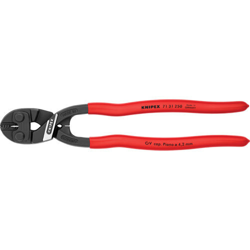 CoBolt&reg; High Leverage XL Compact Bolt Cutters with Notched Blade, 10" L, Center Cut Mukwa Safety Services