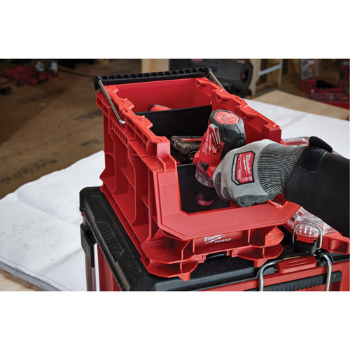 Bac compact PACKOUT, 15-1/2" x 9-1/2" x 8-3/4", Noir/Rouge Mukwa Safety Services