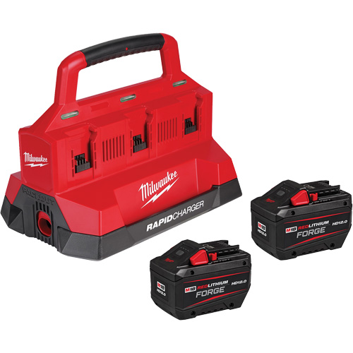 Ensemble de d&eacute;marrage M18 Forge avec 2 bloc-piles et chargeur rapide &agrave; six baies, Lithium-ion, 18 V, 12 Ah Mukwa Safety Services