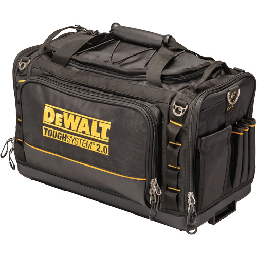 ToughSystem&reg; 2.0 Dirt Repellent Jobsite Tool Bag, 1680 Denier, 50 Pockets, Black/Yellow Mukwa Safety Services