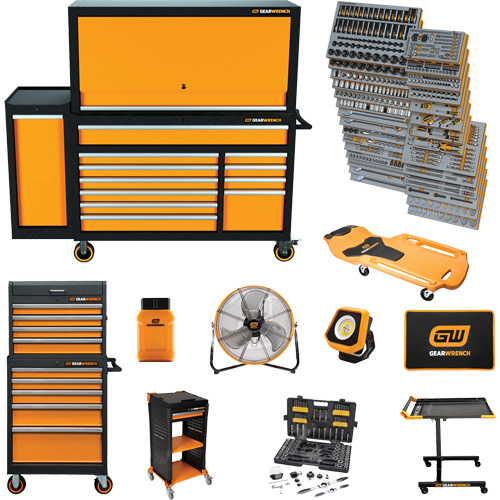 MEGAMOD Master Mechanics Tool Set in Premium Modular Foam Trays with Tool Storage & Shop Equipment, 1331 Pieces Mukwa Safety Services