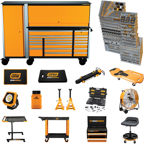 MEGAMOD Mechanics Tool Set in Premium Modular Foam Trays with Tool Storage & Shop Equipment, 1629 Pieces Mukwa Safety Services