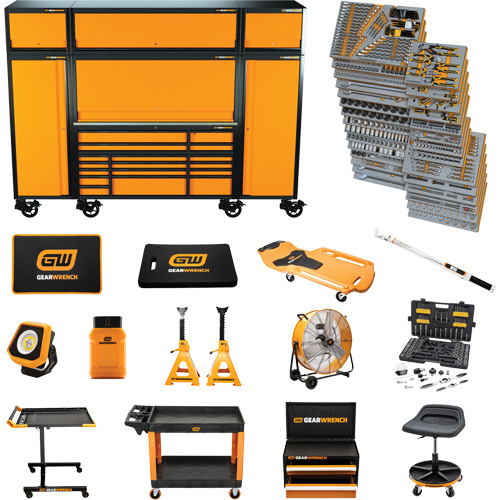 MEGAMOD Mechanics Tool Set in Premium Modular Foam Trays with Tool Storage & Shop Equipment, 1858 Pieces Mukwa Safety Services