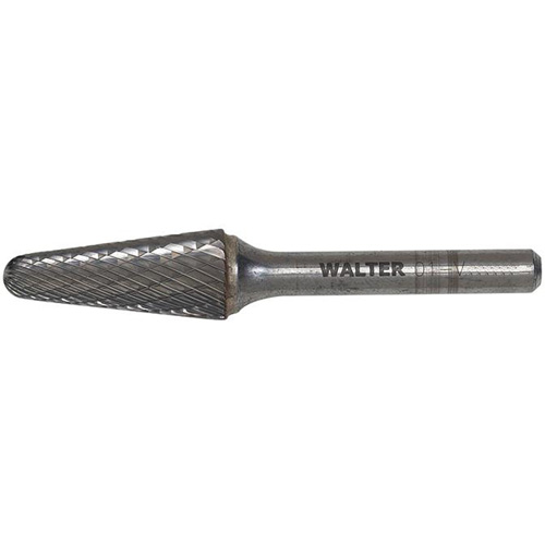 Double Cut Cone Carbide Burr, 1/2" Dia., 1/4" Shank, 1-1/8" Depth of Cut Mukwa Safety Services