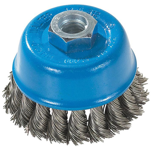 Knot-Twisted Wire Cup Brush, 3" Dia. x M14 Arbor Mukwa Safety Services