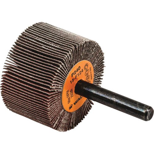 Flap Wheels-Coolcut Flap Wheels, Aluminum Oxide, 240 Grit, 1-1/2" x 1" x 1/4" Mukwa Safety Services
