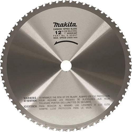 Lame de tronçonneuse pour scies &agrave; tronçonner portatives, 12", 60 dents, Pour M&eacute;tal Mukwa Safety Services