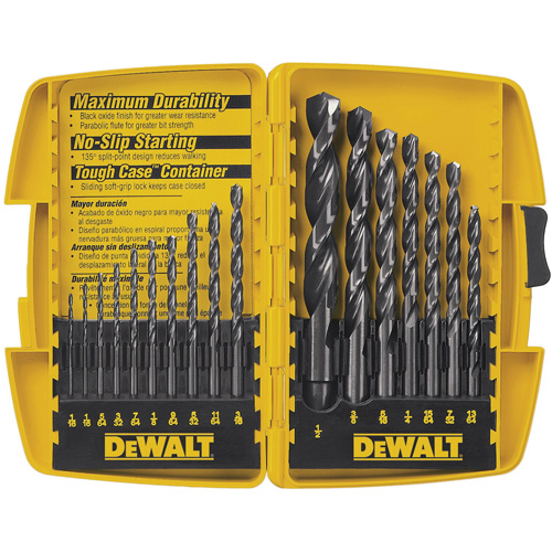 Jobber Drill Bit Set, 17 Pieces, High Speed Steel Mukwa Safety Services