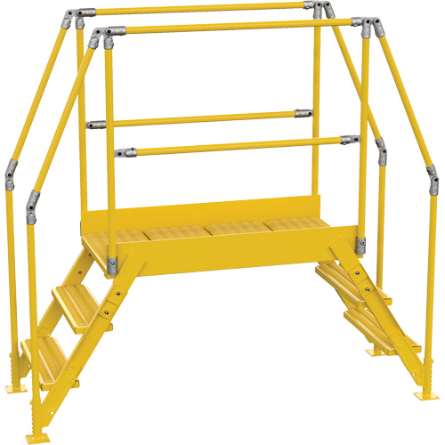 Crossover Ladder, 90-1/2" Overall Span, 30" H x 60" D, 24" Step Width Mukwa Safety Services