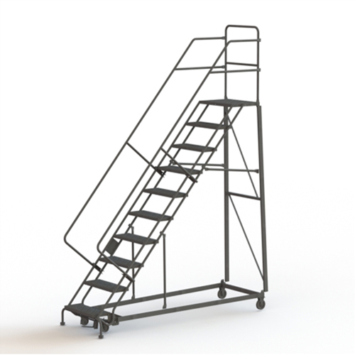 &eacute;chelles robustes en angle de s&eacute;curit&eacute;, 10 marches, Perfor&eacute;, Inclinaison 50°, Hauteur 100" Mukwa Safety Services