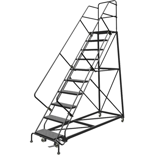 &eacute;chelles en angle de s&eacute;curit&eacute;, 10 marches, Perfor&eacute;, Inclinaison 50°, Hauteur 100" Mukwa Safety Services