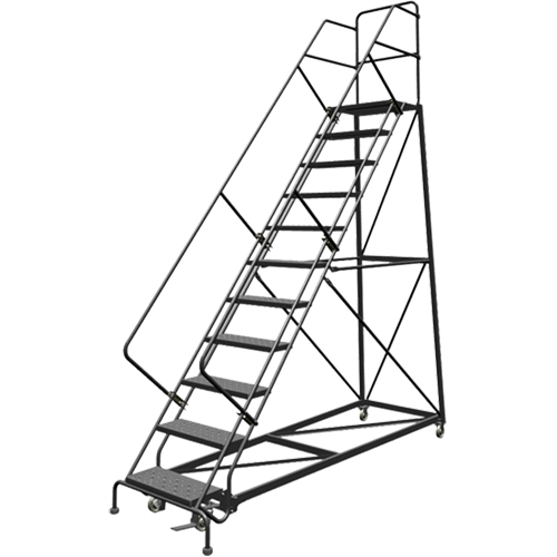 &eacute;chelles en angle de s&eacute;curit&eacute;, 11 marches, Perfor&eacute;, Inclinaison 50°, Hauteur 110" Mukwa Safety Services