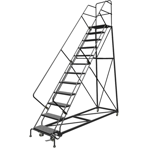 &eacute;chelles en angle de s&eacute;curit&eacute;, 12 marches, Perfor&eacute;, Inclinaison 50°, Hauteur 120" Mukwa Safety Services