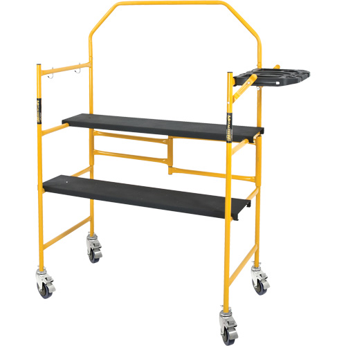 nsemble d'&eacute;chafaudage &agrave; montant de s&eacute;curit&eacute; & tablette pour outils de 4' Jobsite Series, Cadre Acier, 49-1/2" p x 57-3/4" h Mukwa Safety Services