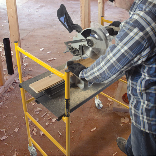 Jobsite Series 4' Basic Mini Scaffold Kit, Steel Frame, 41" D x 45-3/4" H Mukwa Safety Services