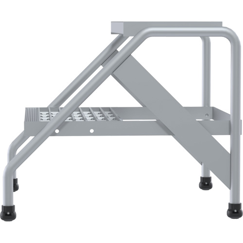 Aluminum Step Stand, 2 Step(s), 22-13/16" W x 24-9/16" L x 20" H, 500 lbs. Capacity Mukwa Safety Services