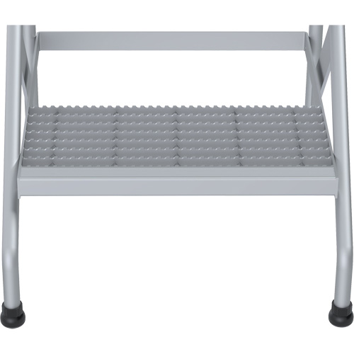 Aluminum Step Stand, 2 Step(s), 22-13/16" W x 24-9/16" L x 20" H, 500 lbs. Capacity Mukwa Safety Services