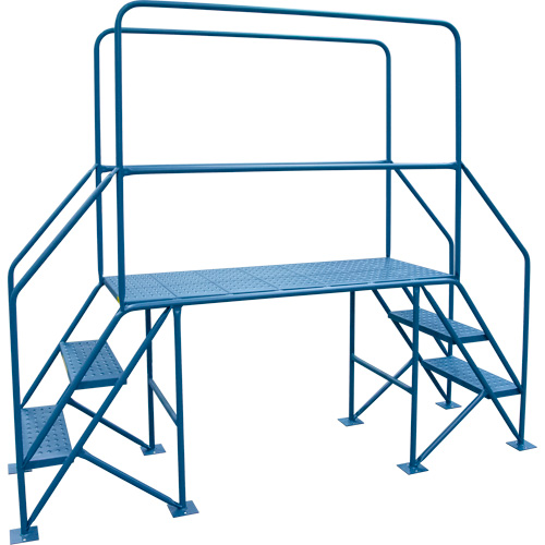 Crossover Ladder, 35-1/2" Overall Span, 31-1/2" H x 22" D, 22" Step Width Mukwa Safety Services