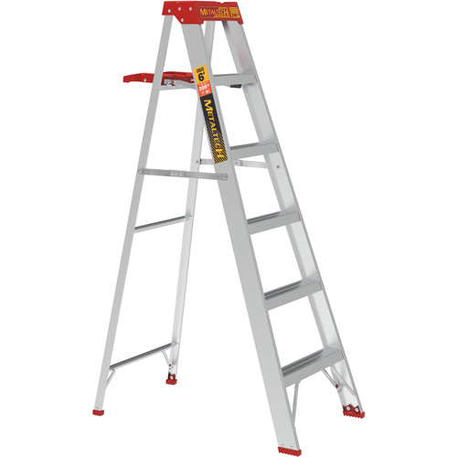 Step Ladder with Paint Tray, 6', Aluminum, 200 lbs. Capacity, Type 3 Mukwa Safety Services