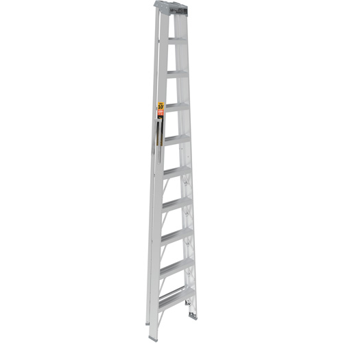 Step Ladder, 10', Aluminum, 225 lbs. Capacity, Type 2 Mukwa Safety Services