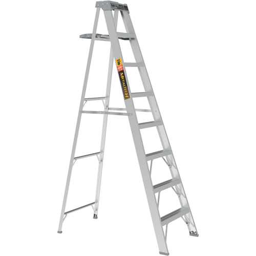 Step Ladder with Paint Tray, 8', Aluminum, 225 lbs. Capacity, Type 2 Mukwa Safety Services