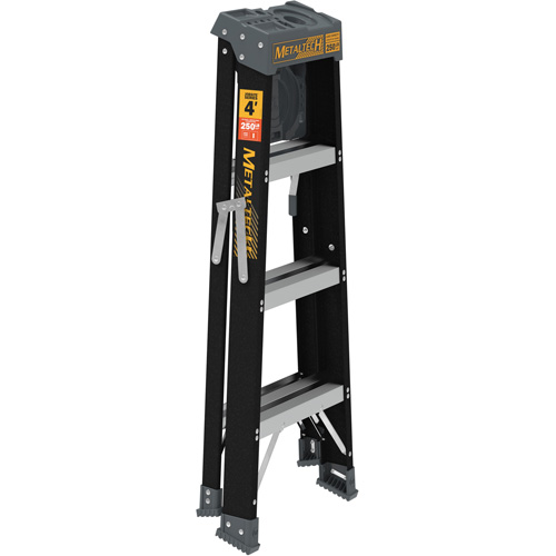 Step Ladder with Paint Tray, 4', Fibreglass, 250 lbs. Capacity, Type 1 Mukwa Safety Services