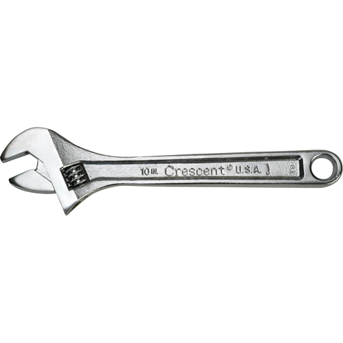 Crescent Adjustable Wrenches, 4" L, 1/2" Max Width, Chrome Mukwa Safety Services