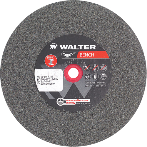 Bench Grinding Wheels, 8" x 7/8", 1" Arbor, 1 Mukwa Safety Services