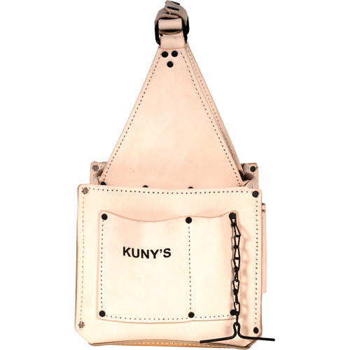 Porte-outils pour &eacute;lectricien et travaux d'entretien, Cuir, 17 pochettes, Beige Mukwa Safety Services
