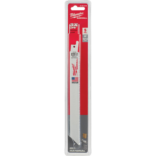 Sawzall&reg; Reciprocating Saw Blade, Bi-Metal, 10-14 TPI, 8" L x 5/8" W Mukwa Safety Services