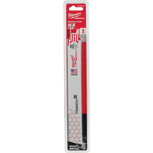 The Torch Sawzall&reg; Blades, Bi-Metal, 14 TPI, 9" L x 1" W Mukwa Safety Services