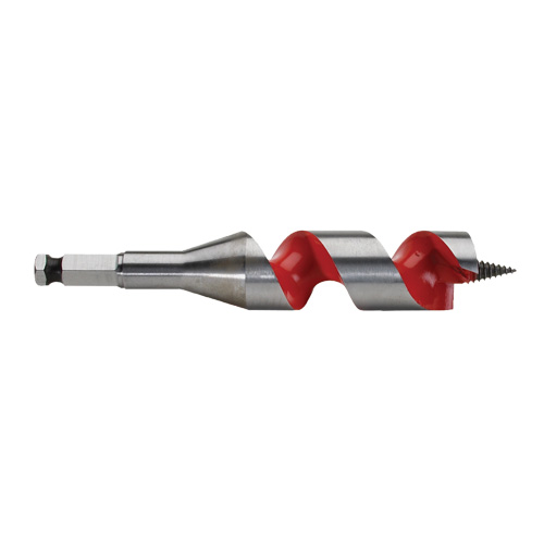 Longue m&egrave;che h&eacute;licoidale pour perceuse, Diam&egrave;tre de 1-1/8", Cannelure 3", Tige 7/16" hexagonal Mukwa Safety Services