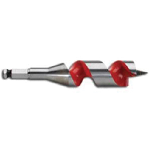 Longue m&egrave;che h&eacute;licoidale pour perceuse, Diam&egrave;tre de 1-1/4, Cannelure 3", Tige 7/16" hexagonal Mukwa Safety Services