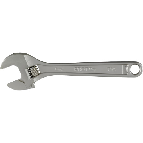Adjustable Wrench With CLIK-STOP&reg;, 8" L, Plain Mukwa Safety Services