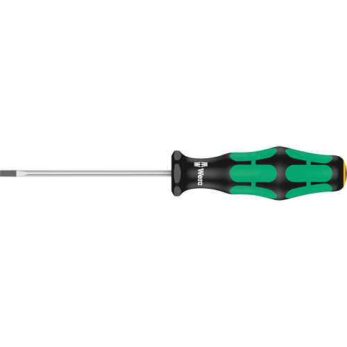 Slotted Screwdriver, 1/8" Tip, Round, 6-5/16" L, Plastic Handle Mukwa Safety Services