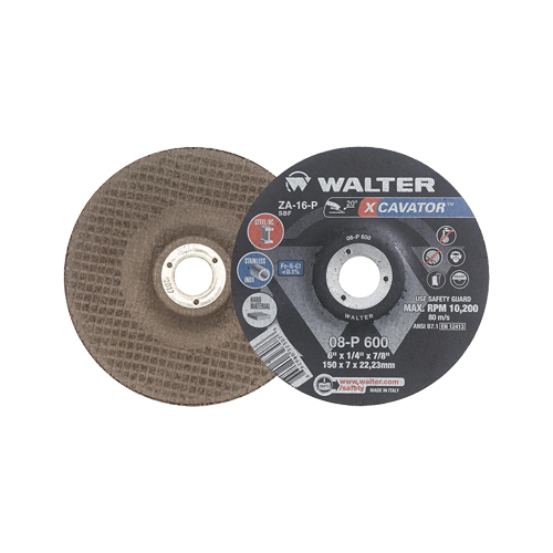 Meule XCAVATOR, 6" x 1/4", Arbre 7/8", Zirconium, Type 27 Mukwa Safety Services