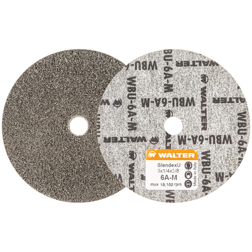 Disque de finition Blendex U, 3" dia., Grain 6AM, Carbure de silicium Mukwa Safety Services