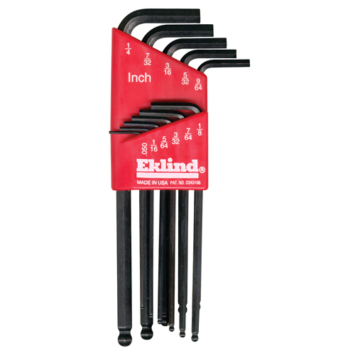 Balldrive Hex Key, Hex End, 5/32" x 4.1" L, L Shape Mukwa Safety Services