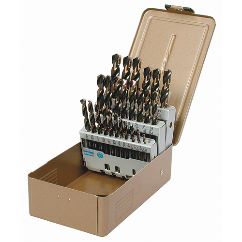 Jobber Length Drill Set, 15 Pieces, High Speed Steel Mukwa Safety Services