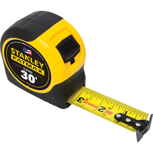 Ruban &agrave; mesurer classique FatMax, 1-1/4" x 30', Marques de goujon Imp&eacute;rial Mukwa Safety Services
