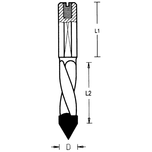 Through-Hole Carbide Tipped Drill, 5 mm Diameter Mukwa Safety Services
