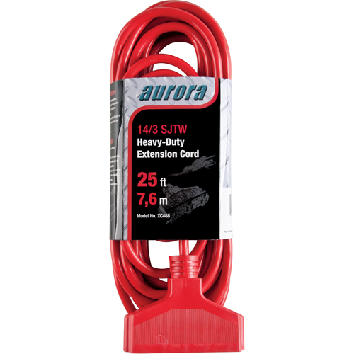 Cordon rallonge en vinyle, Ext&eacute;rieur, SJTW, AWG 14/3, 15 A, 3 prise(s), 25' Mukwa Safety Services